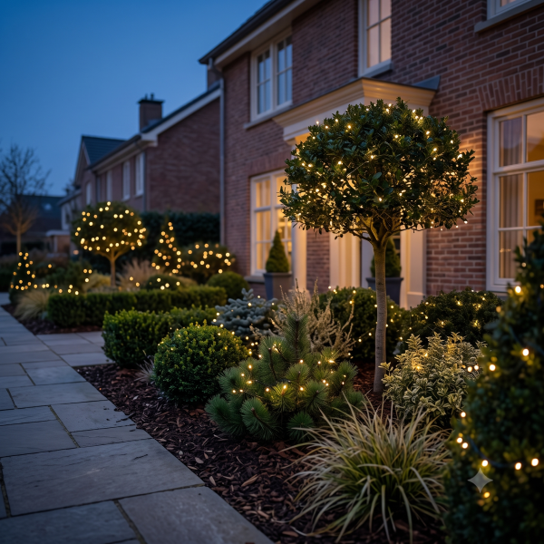 Kerstverlichting buiten