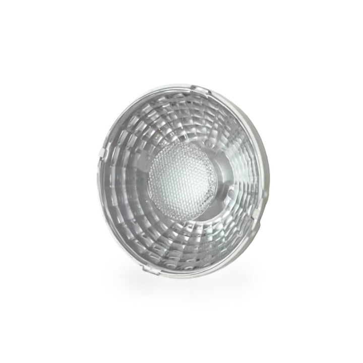 Vooraanzicht van een 60 graden lens speciaal ontwikkelsd als modulai systeem voor de MR16 Hera LED-licht modules