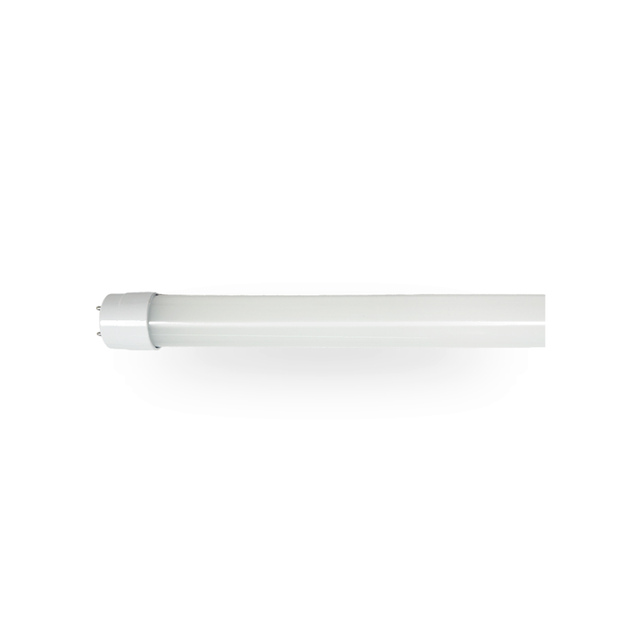 Close-up van de G13-fittingpinnen aan het uiteinde van de LED T8 buis, specifiek voor aansluiting op elektronische en magnetische ballast.
