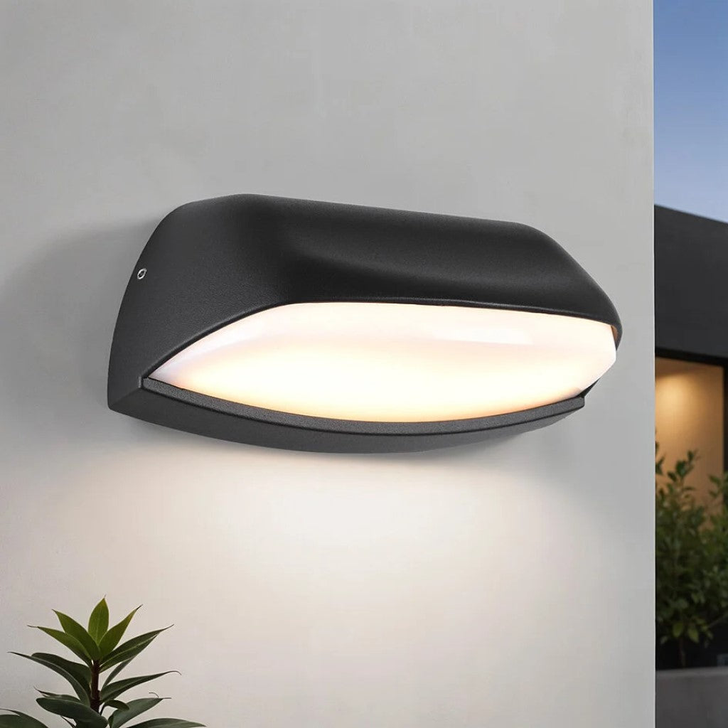 Buitenwandlamp Jessy Zwart | 12W 2700K Voordeur