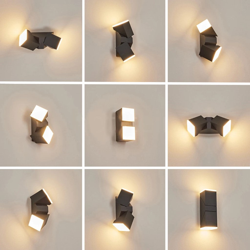 Verstelbare wandlamp Michael met negen voorbeelden van lichtpatroon ideen