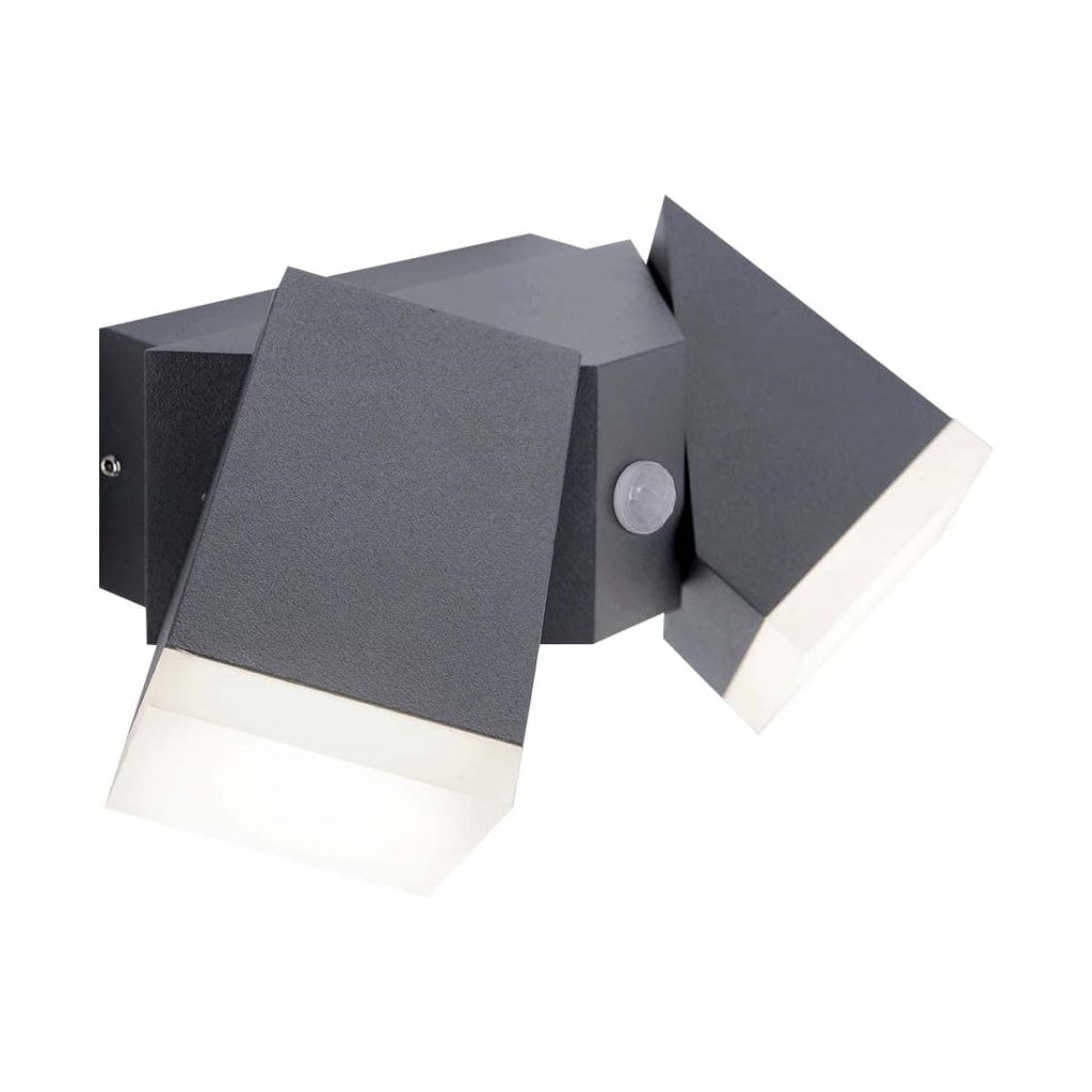 Verstelbare Buitenwandlamp met Sensor Michael | 13W 2700K IP54
